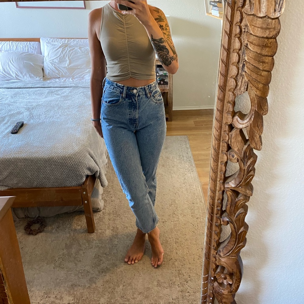 Zara high waist mom jeans